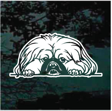 Cute Pekingese Dog car window decals stickers