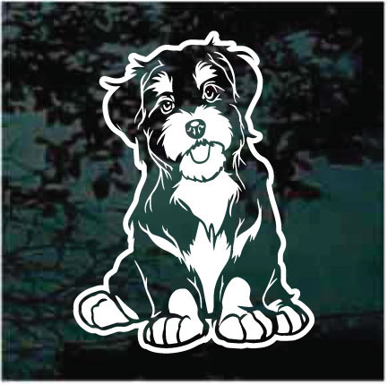 Havanese Dog Sitting car window decals stickers