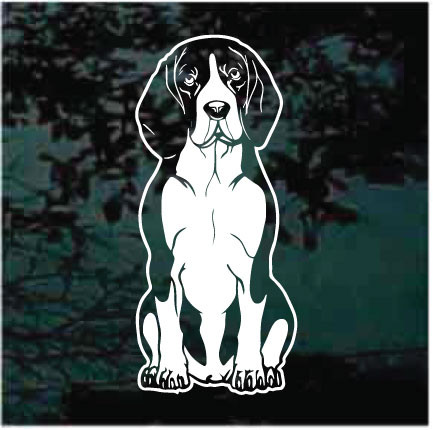 Beagle Sitting car window decals stickers