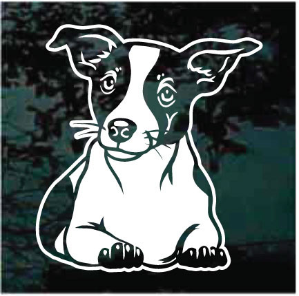 Jack Russell Terrier Down car window decals stickers