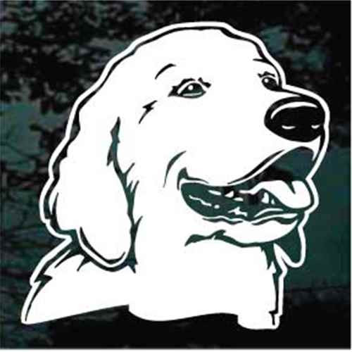 Happy Golden Retriever Head car window decals stickers