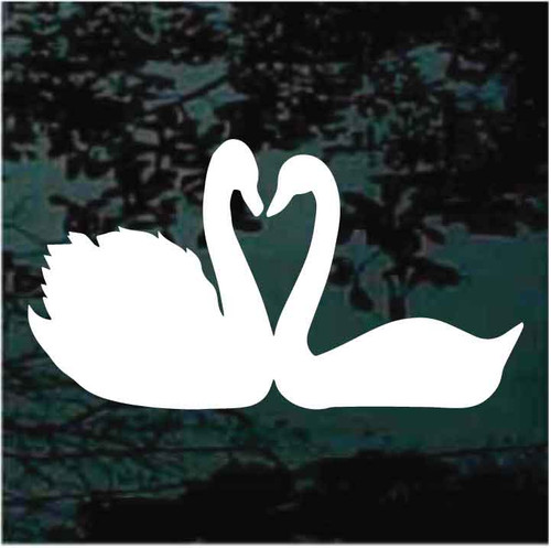 Pair Of Swans Silhouette decals stickers