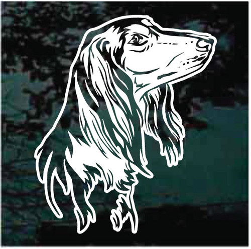 Saluki Head car window decals stickers