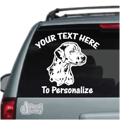 Dalmatian Head Profile Car Decals & Window Stickers Decal Junky