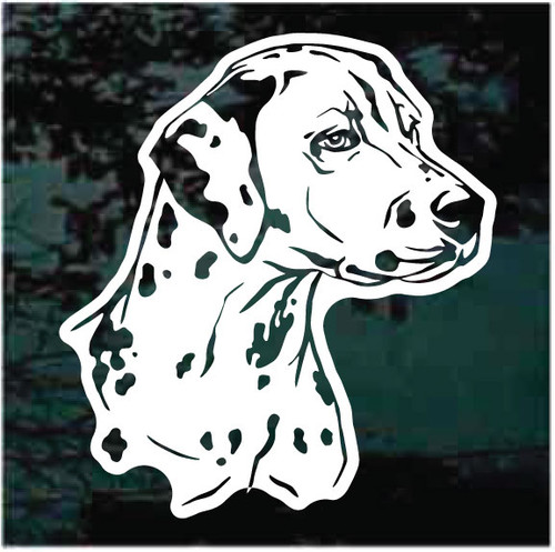 Dalmatian Head Profile car window decals stickers