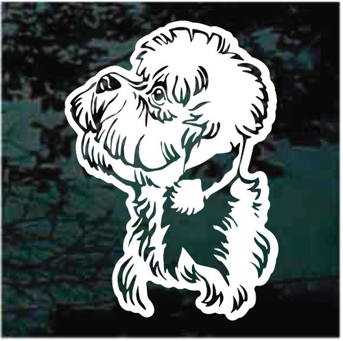 Dandie Dinmont car window decals stickers