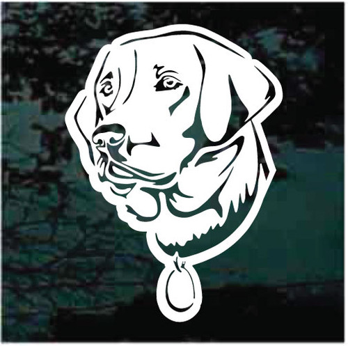Pretty Labrador Retriever Head car window decals stickers