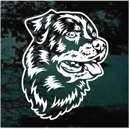 Pretty Rottweiler Head car window decals stickers