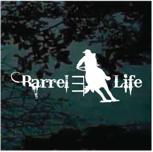 Barrel Racing Barrel Life car window decals stickers