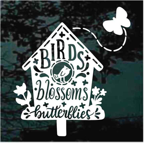 Birds Blossoms Butterflies decals stickers