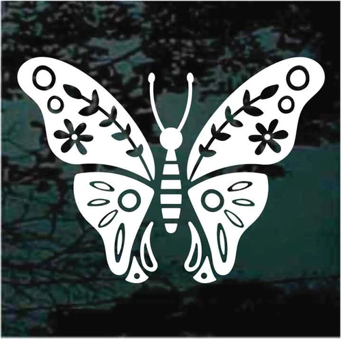 Decorated Butterfly decals stickers