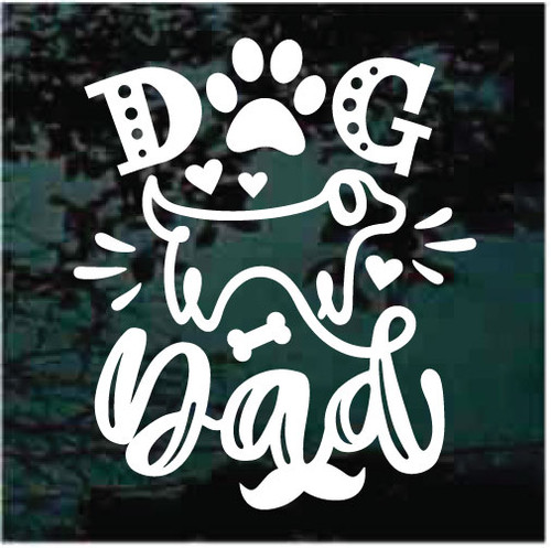 Dog Dad car window decals stickers