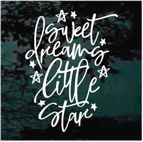 Sweet Dreams Little Star car window decals stickers