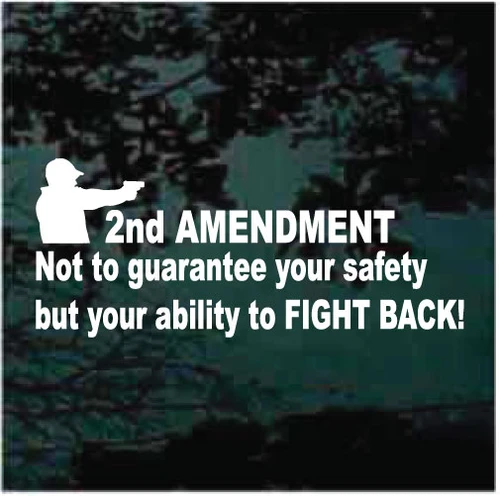 2nd Amendment Not To Guarantee Your Safety decals stickers