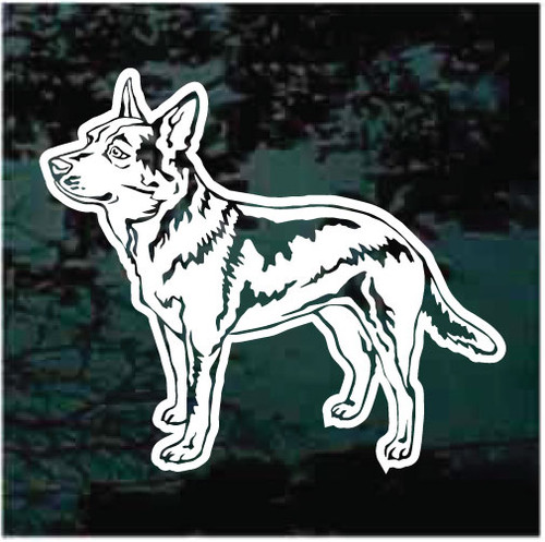 Standing Australian Cattle Dog car window decals stickers
