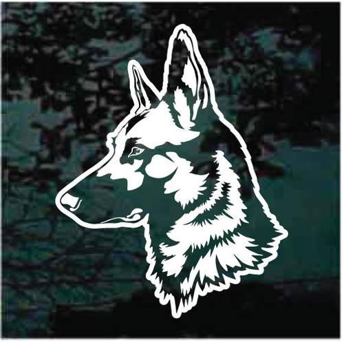 Pretty Belgian Malinois car window decals stickers