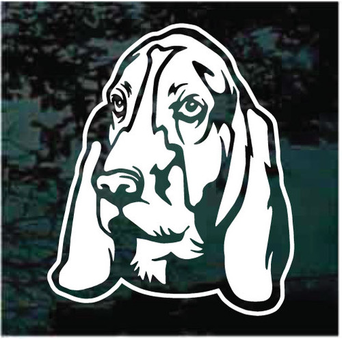 Cute Basset Hound car window decals stickers