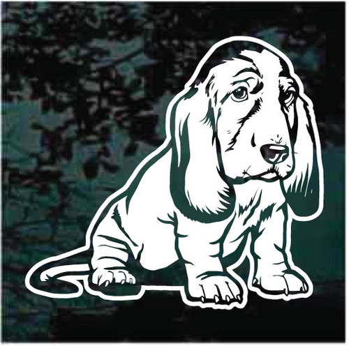 Basset Hound Puppy car window decals stickers