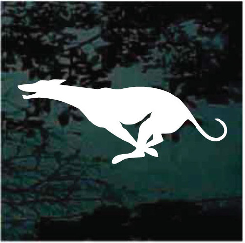 Running Greyhound car window decals stickers