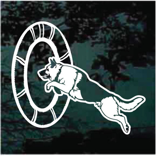 German Shepherd Agility car window decals stickers German Shepherd Agility car window decals stickers