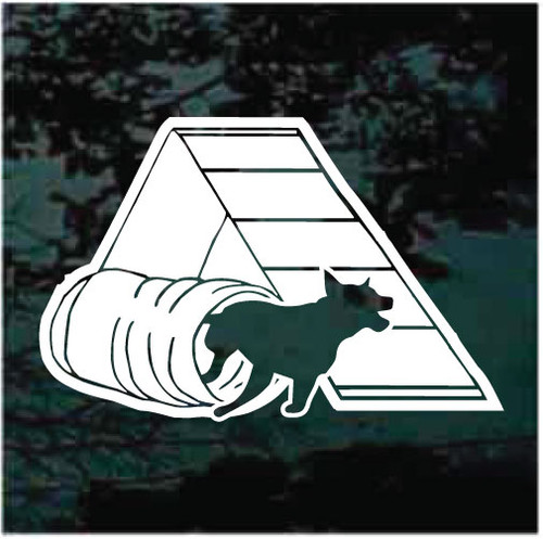 Dog Tunnel Agility car window decals stickers