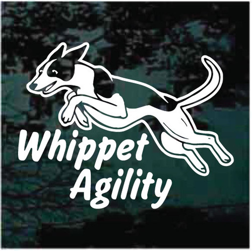 Whippet Agility car window decals stickers Whippet Agility car window decals stickers