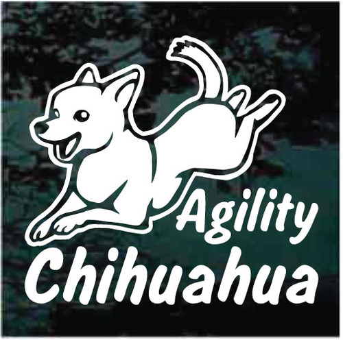 Chihuahua Agility car window decals stickers