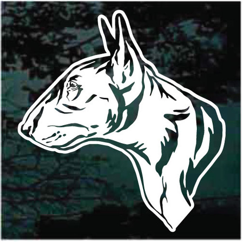 Bull Terrier Head Profile car window decals stickers