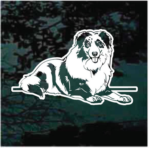 Australian Shepherd Down car window decals stickers