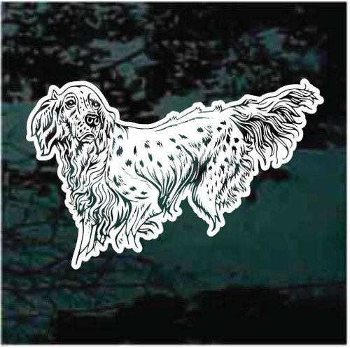 Beautiful English Setter car window decals stickers
