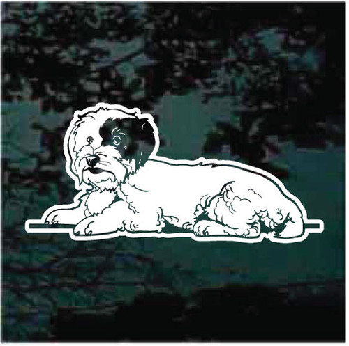 Havanese Down car window decals stickers