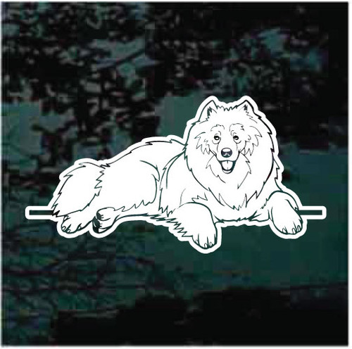 Samoyed Down car window decals stickers