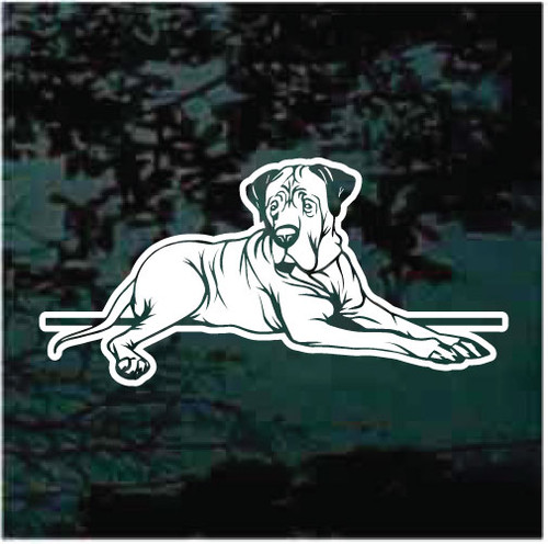 German Mastiff Down car window decals stickers