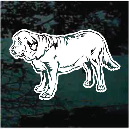 Standing Spanish Mastiff car window decals stickers