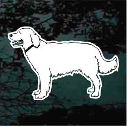 Golden Retriever Standing car window decals stickers