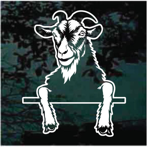 Goat Looking Out The Window car window decals stickers Goat Looking Out The Window car window decals stickers