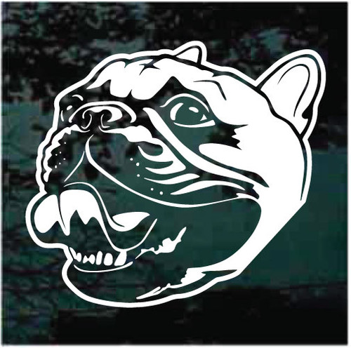 Happy French Bulldog car window decals stickers