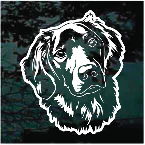 Sweet Golden Retriever Face car window decals stickers