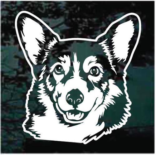 Pretty Corgi Head car window decals stickers