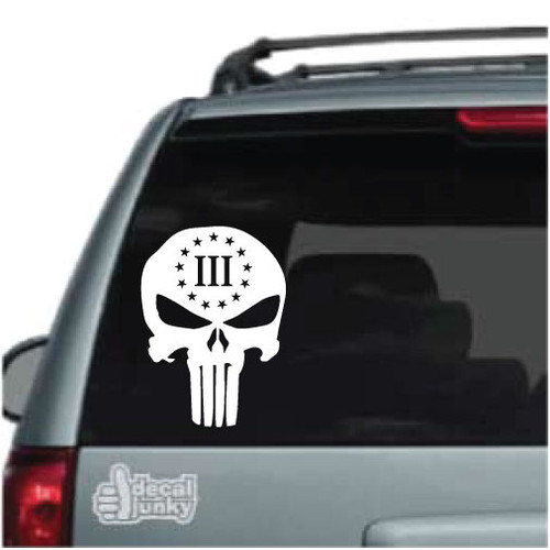 Skull With Number 13 Vinyl Decal – 3 Inch – Pair – AustinCollier Original
