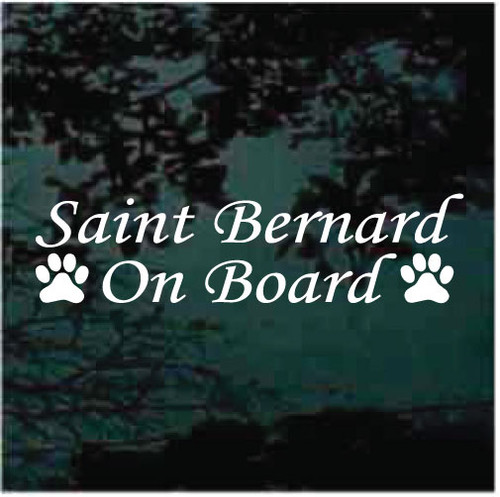 Saint Bernard On Board car window decals stickers
