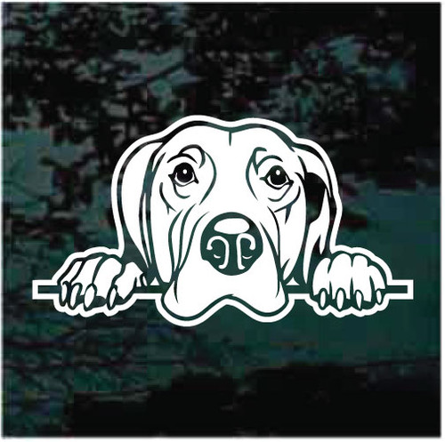 Weimaraner In The Window car window decals stickers