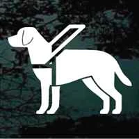 Solid Labrador Retriever Service Dog decals stickers
