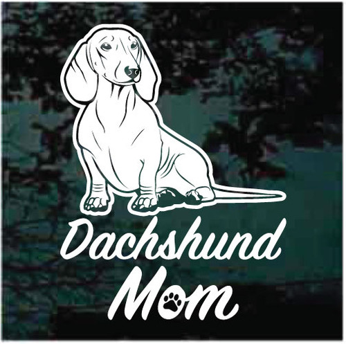 Dachshund Mom car window decals stickers
