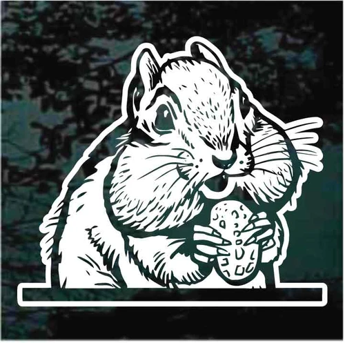 Chipmunk Looking Out The Window car decals stickers