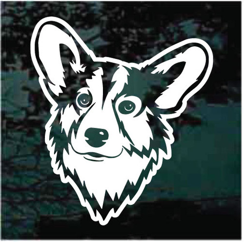 Cute Corgi Face car window decals stickers