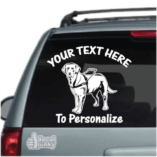 Labrador Retriever Service Dog Car Decals & Stickers Decal Junky