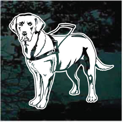 Labrador Retriever Service Dog car window decals stickers