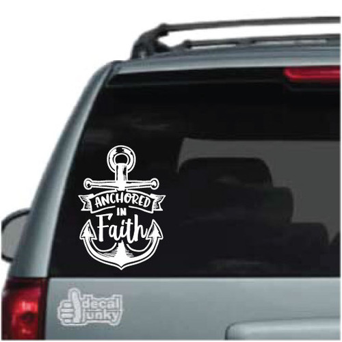 Anchored In Faith Car Window Decals & Stickers