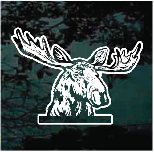Moose Peeking In The Window car window decals stickers Moose Peeking In The Window car window decals stickers